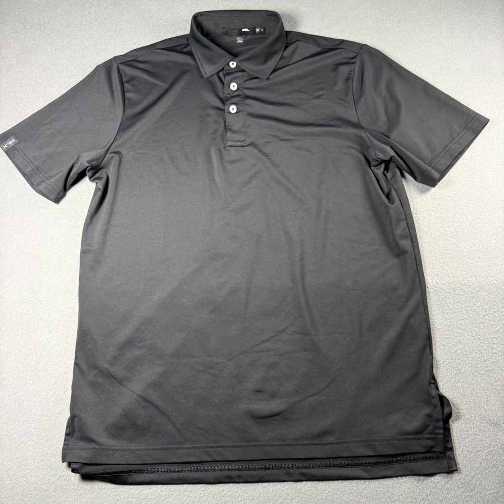 RLX Ralph Lauren Womens Small Polo Shirt Short Sleeve Wicking Black Sport Golf